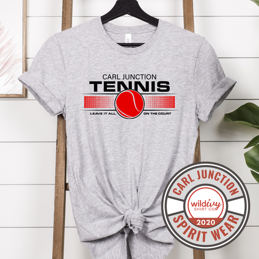 FUNDRAISER: Carl Junction Tennis 2024 (Black/Red On Gray)