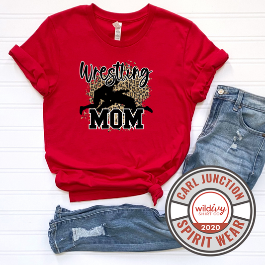 Carl Junction Wrestling Mom Leopard